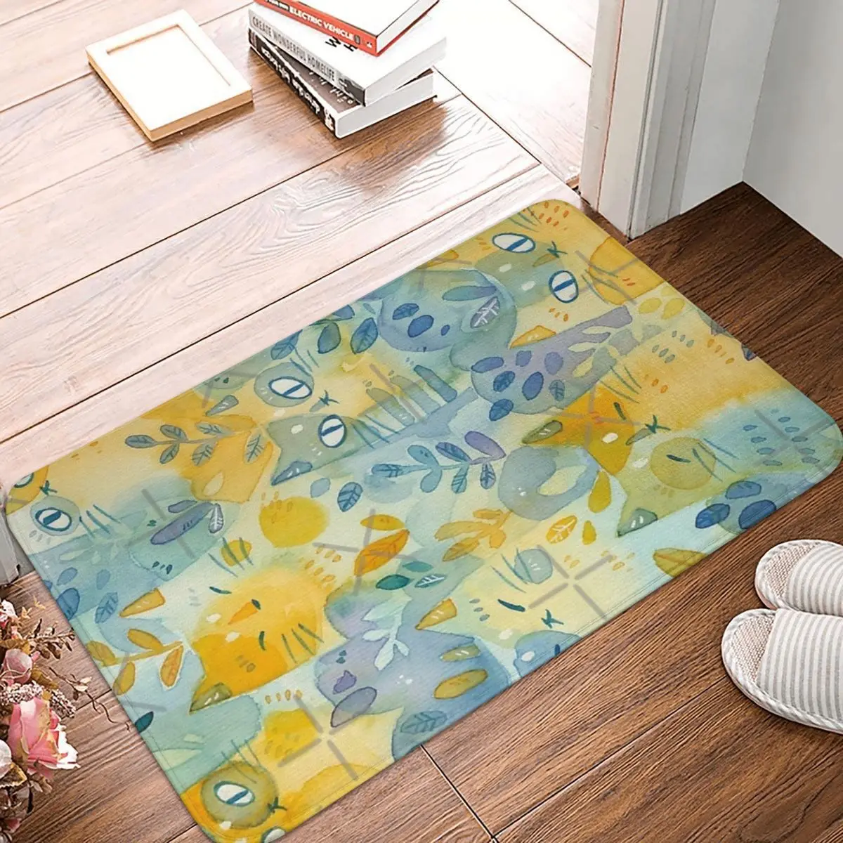 Kitties In The Moss Facecloth Non-Slip Floor Mat BedroomsThick And Comfortable, Durable Foot Mats