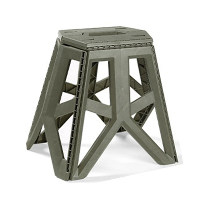 

Outdoor Folding Stool Camping Fishing Chair High Load-Bearing Reinforced PP Plastic Triangle Stool