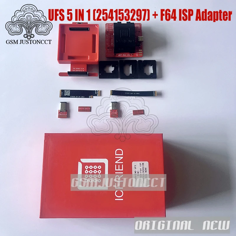 NEW ORIGINAL NB-UFS 5 IN 1(254/153/297) x adapter + F64 ISP Adapter For F64 Tool box / Mipi box