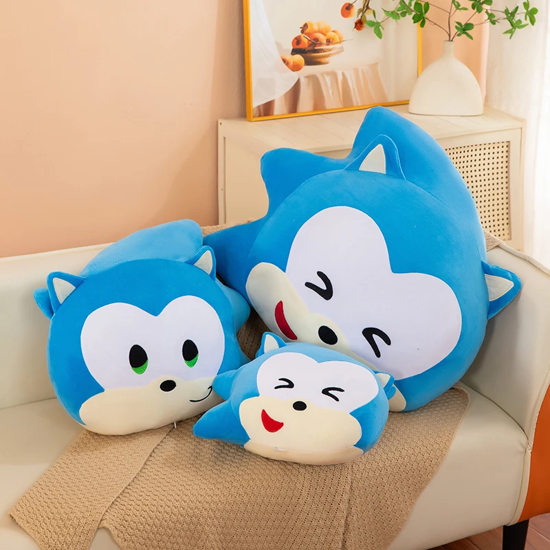 60 centimetri carino double-sided peluche Sonic The Hedgehog cuscino bambola di pezza animale del fumetto bambola di peluche per i bambini compleanno regalo di Natale