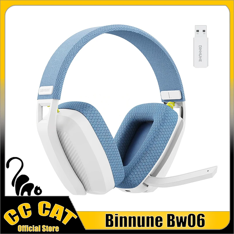 Binnune Bw06 cuffie da 2.4ghz Wireless Bluetooth Gaming con microfono cuffie leggere con microfono per Ps5 Ps4 Pc Playstation