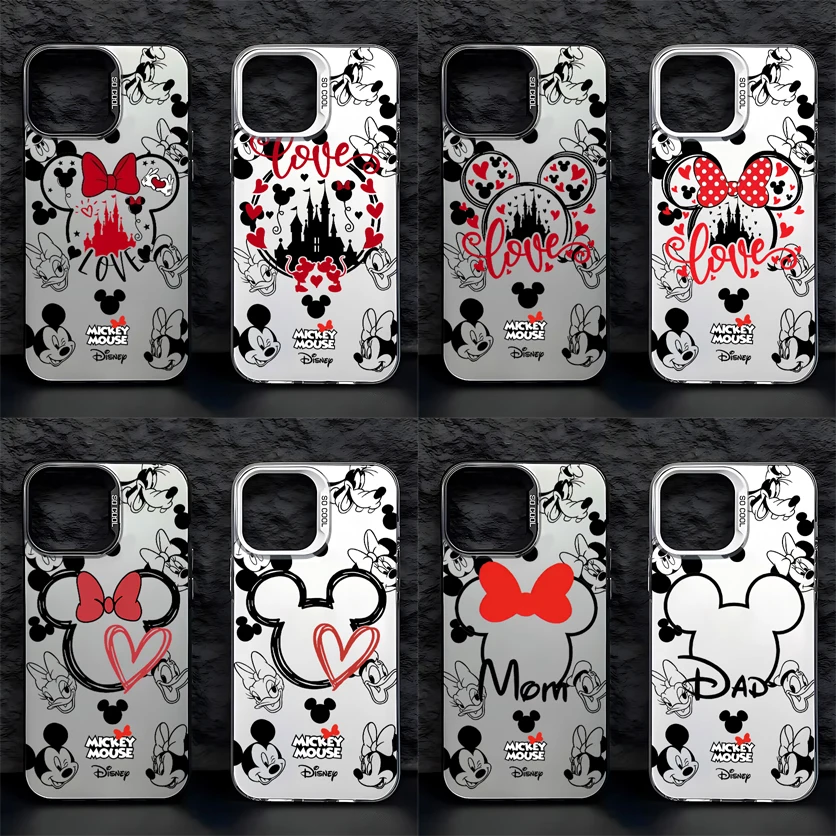 

Cartoon Art Mickey Minnie Case for Samsung Galaxy S24 S23 S22 S21 S20 Note20 Ultra Plus FE M31 4G 5G Matte Shockproof Back Cover