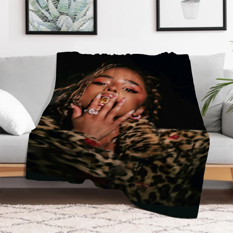 Famous Singer Tyla Blanket Throws for Lounge Luxury Designer Bedding Sofa Blankets Catnap Soft Plaid With Print Throwing Downy