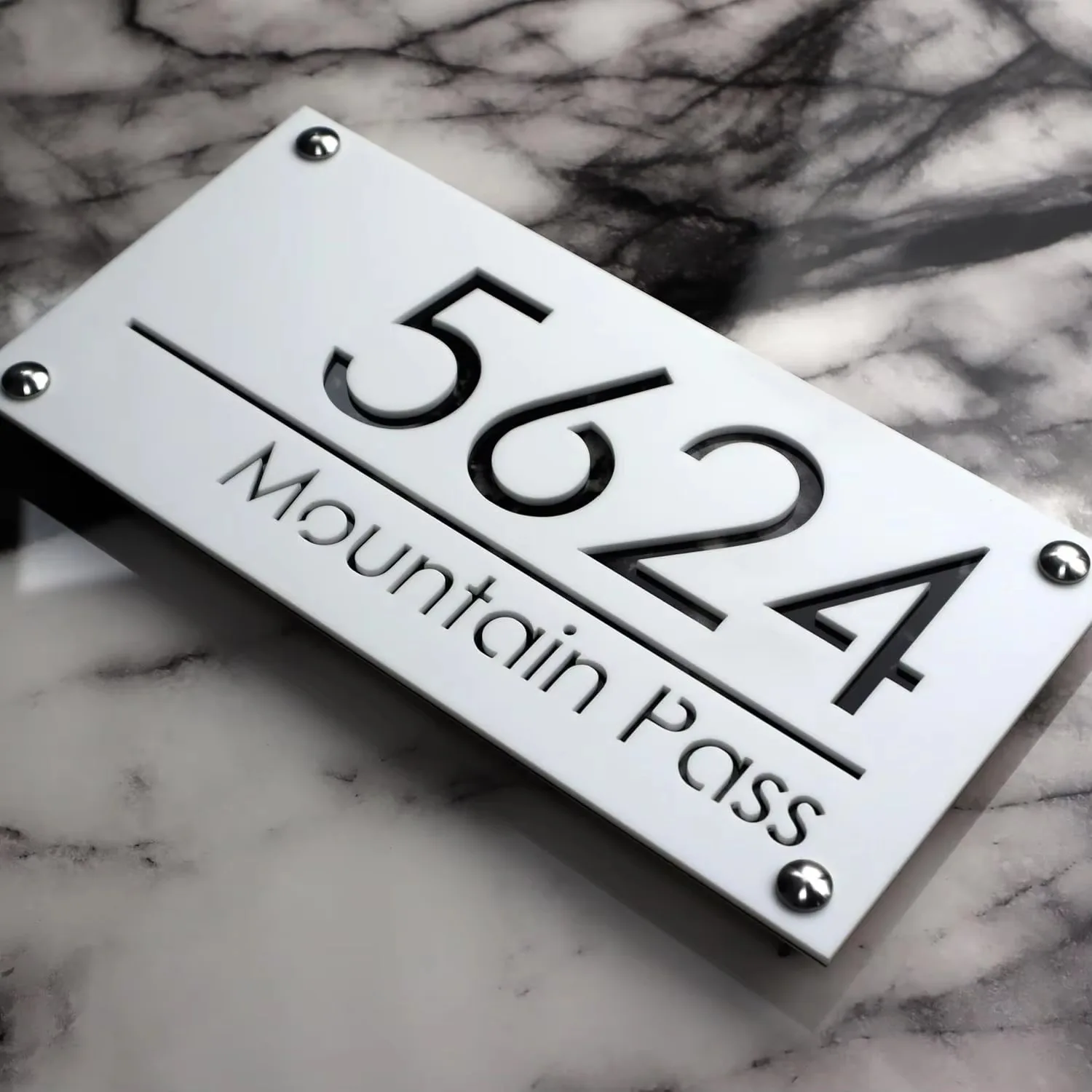 Large External House Numbers Sign Personalized Modern Residential Number House Plate 3D Laser Cutting Acrylic Numbe Street Sign