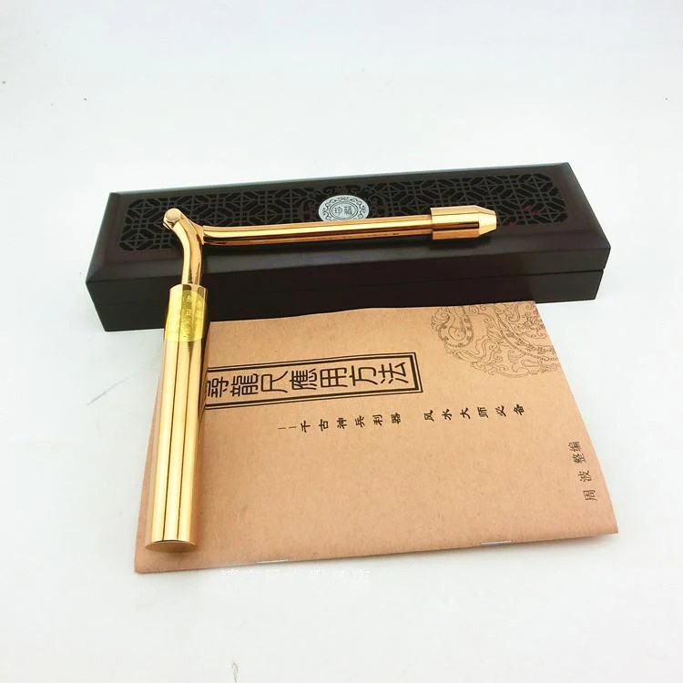 2022  Geomantic master tool Asia courtyard tombs FENG SHUI efficacious BRASS Compass divine dragon Power Dowsing rod LU BAN Tape