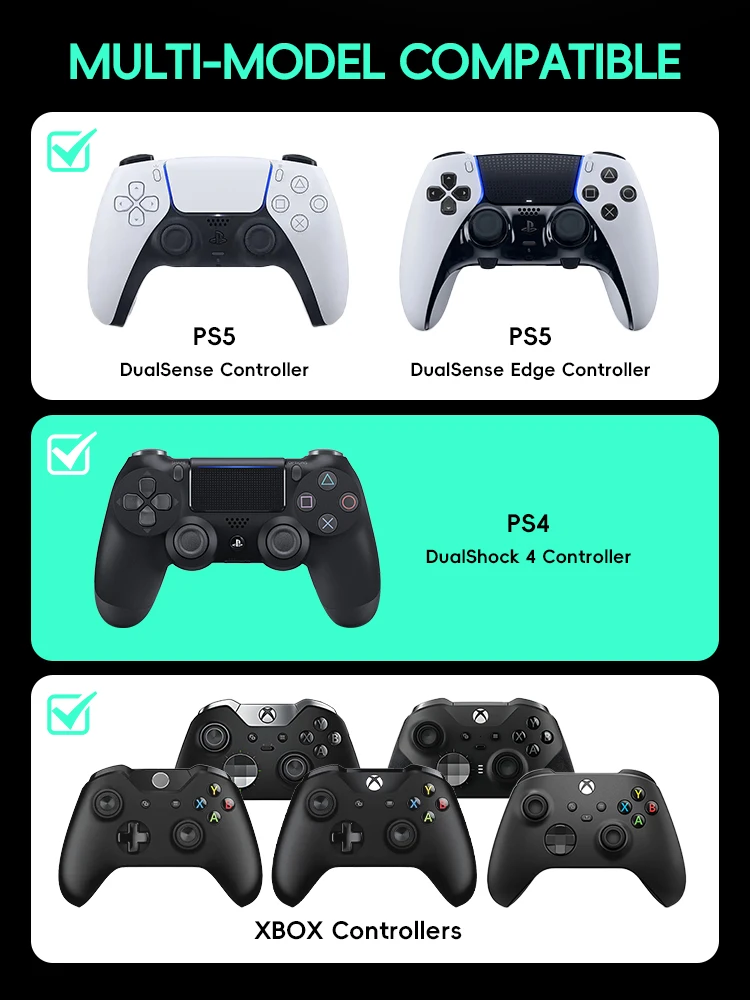 DATA FROG Per PS4 PS5 Edge Elite Controller di gioco Maniglia tappo bilanciere alto e basso per controller Xbox Sostituisci gli accessori