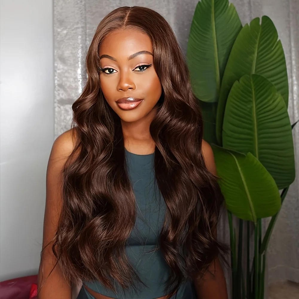 

Soft Natural Brown 26Inch Long Body Wave Glueless 5x5 Silk Base Jewish Human Hair With BabyHair HD Lace European Hair Preplucked