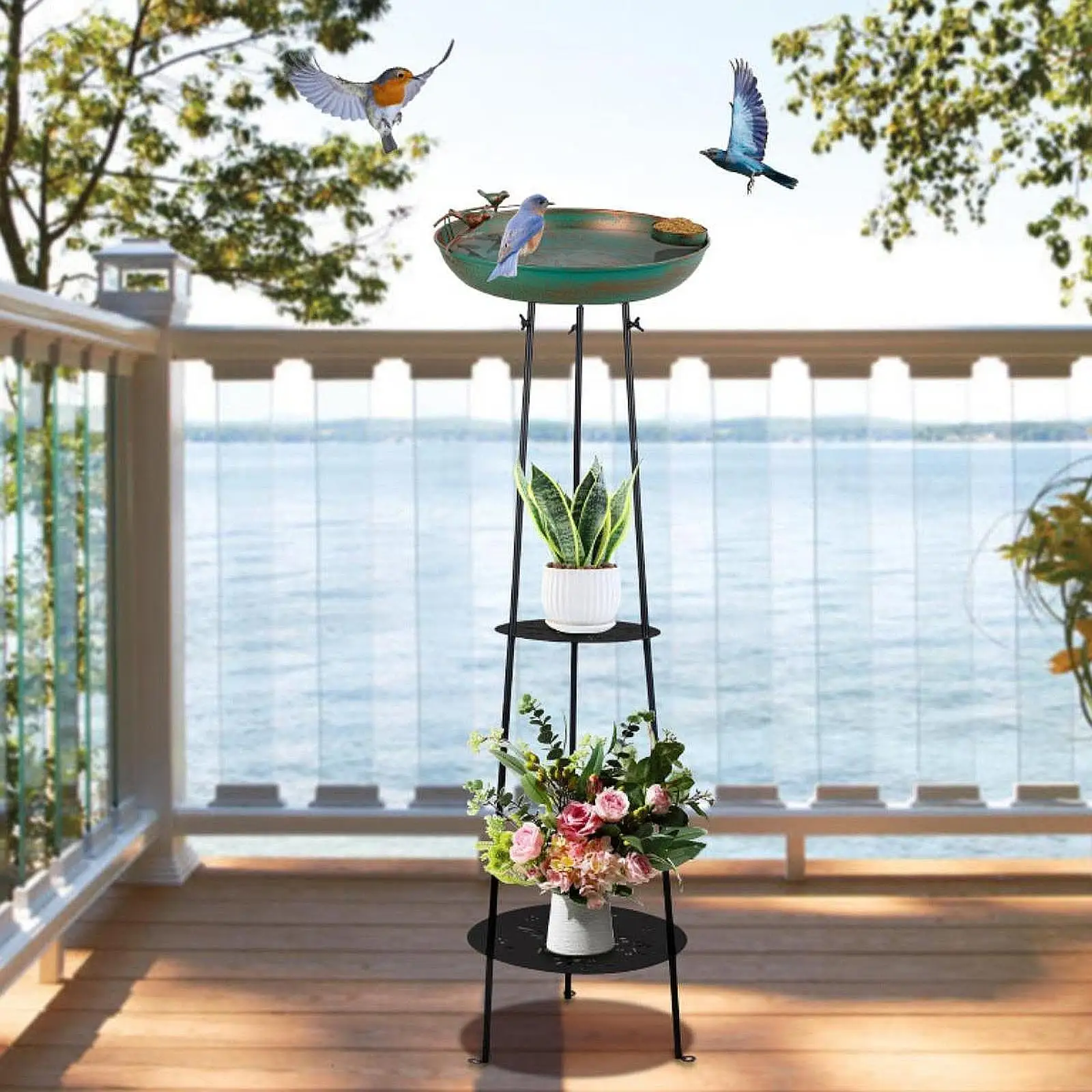 

Уличная ванна для колибри, кормушка для птиц, декоративное ремесло из кованого железа