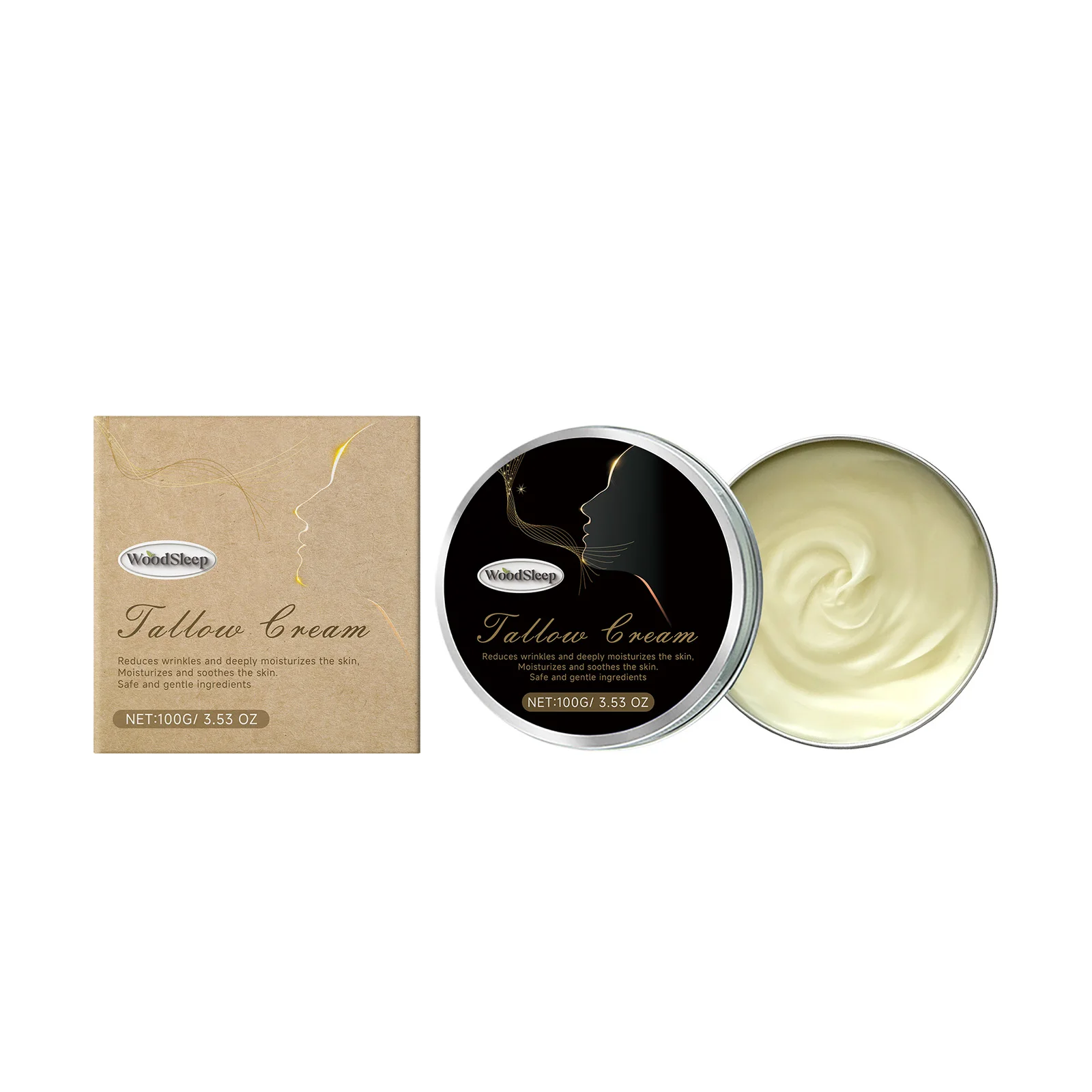 Daily Skin Care Grass-fed Beef Tallow Cream, Moisturizing & Hydrating Gentle Skincare Product