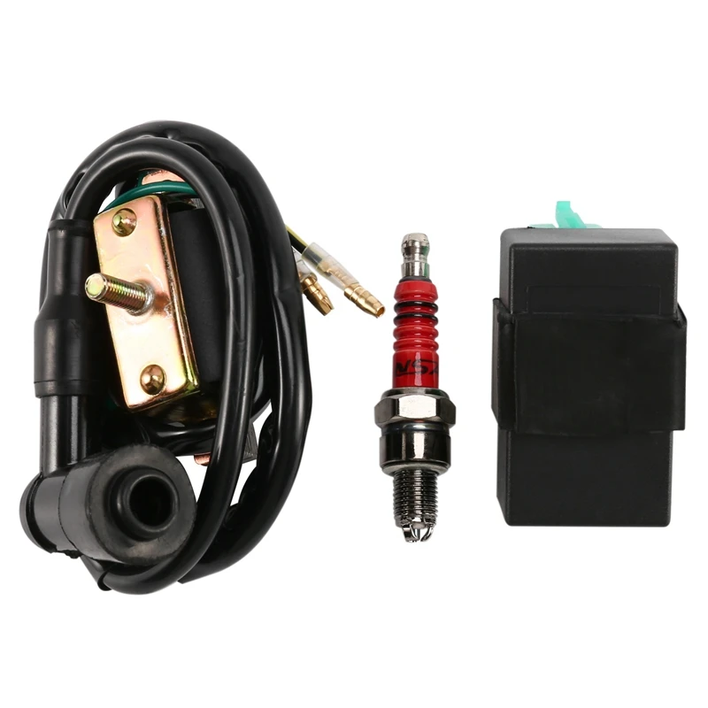 

12V Ignition Coil + 5 Pin CDI + Plug Chinese ATV Quad 50 70 90 110 125 Cc