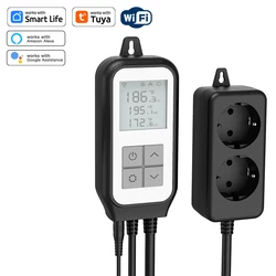 Tuya Digital Temperature Controller Socket Thermostat Heater Plug for Aquarium Greenhouse Voice Control Via Alexa Google Home