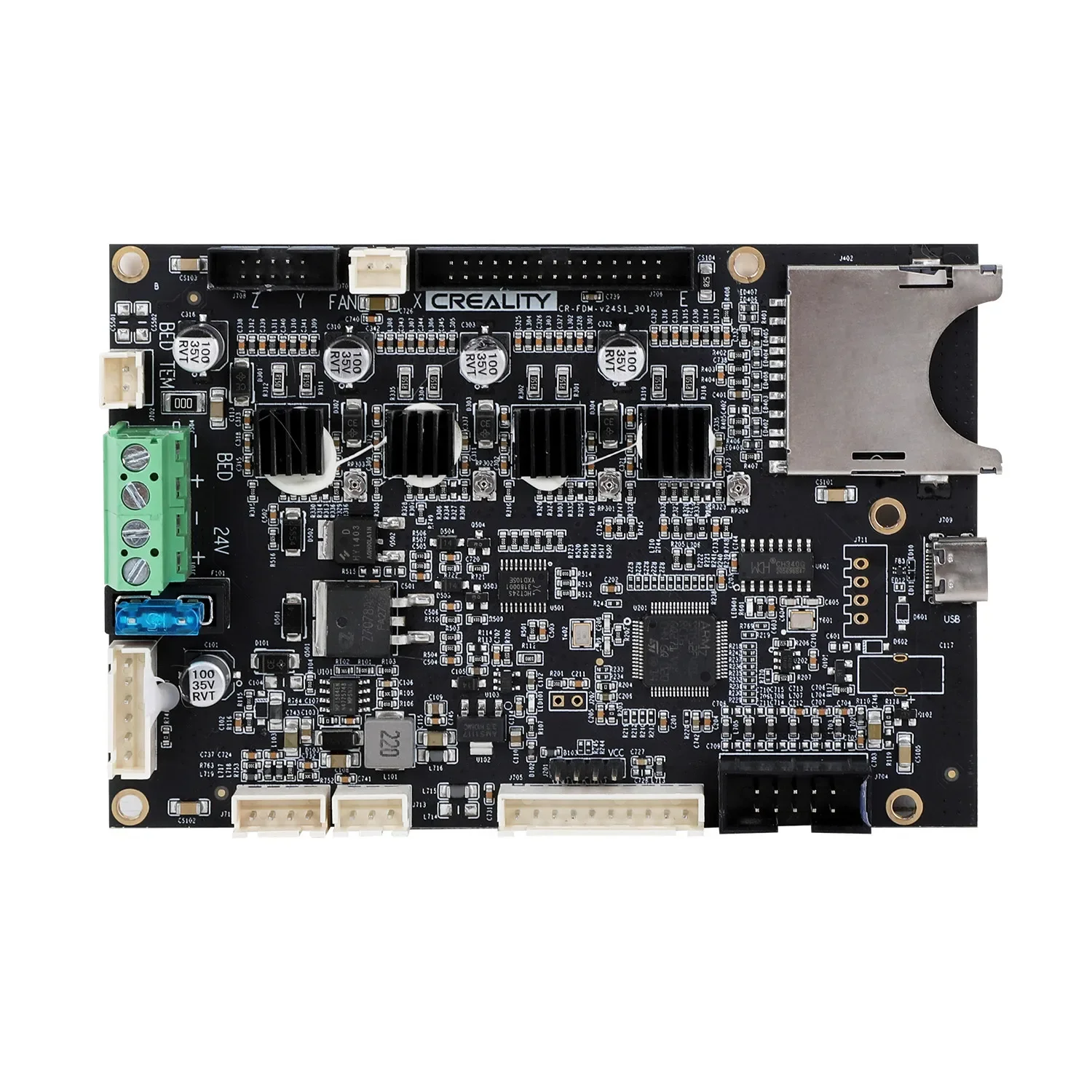 

Creality Original Ender-3 S1 Plus Бесшумная материнская плата V2.4.S1.301 32-битная TMC2208_F401RCT6 Обновление бесшумной печати