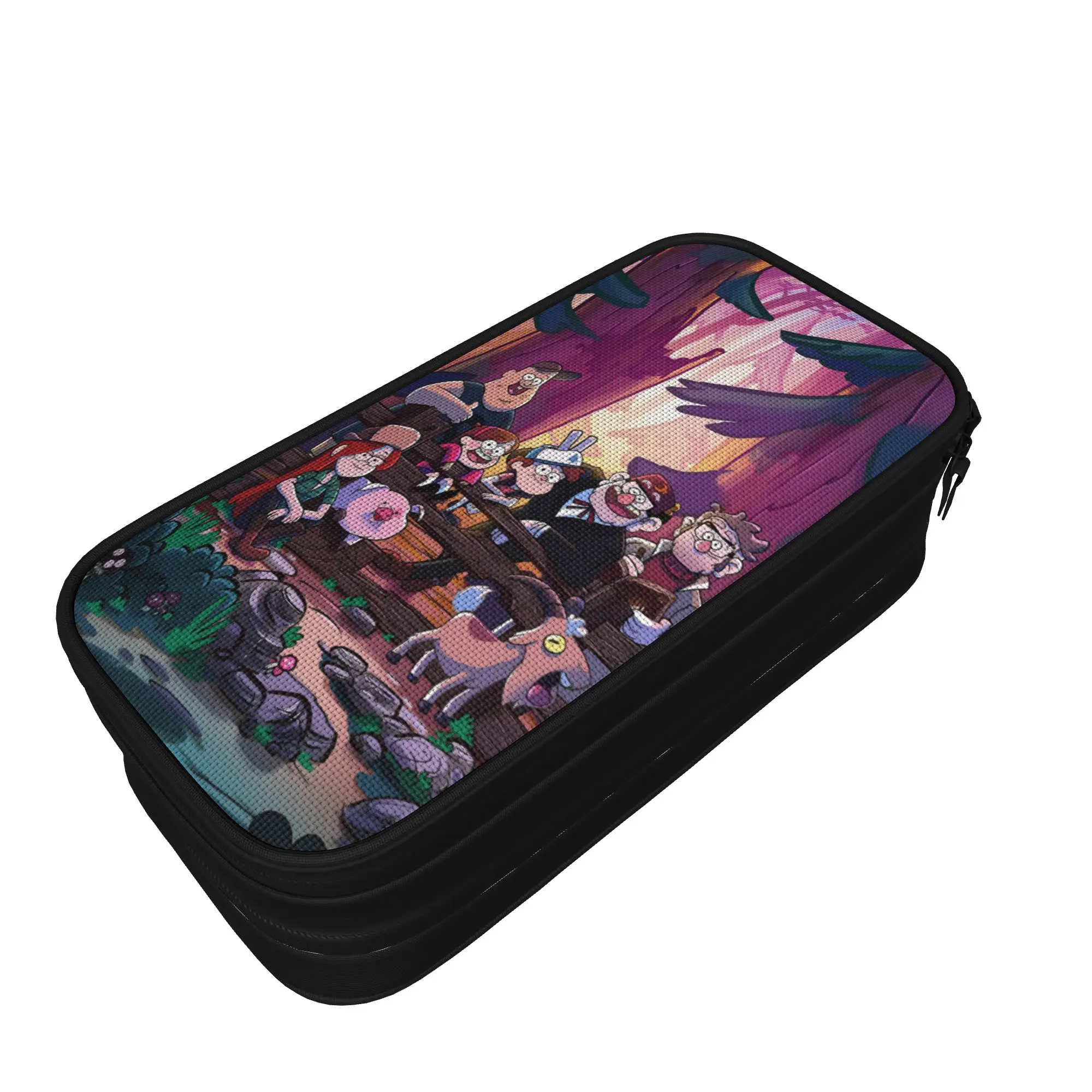G-Gravity Falls Pen Box Double Layer Large Capacity Kids School Supplies  Pencilcase Perfect Gifts