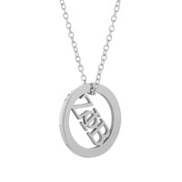 Great Quality Polish Cut Out Hollow Stainless Steel Greek Letters Sisterhood Soror ZETA PHI BETA Necklace Jewelry