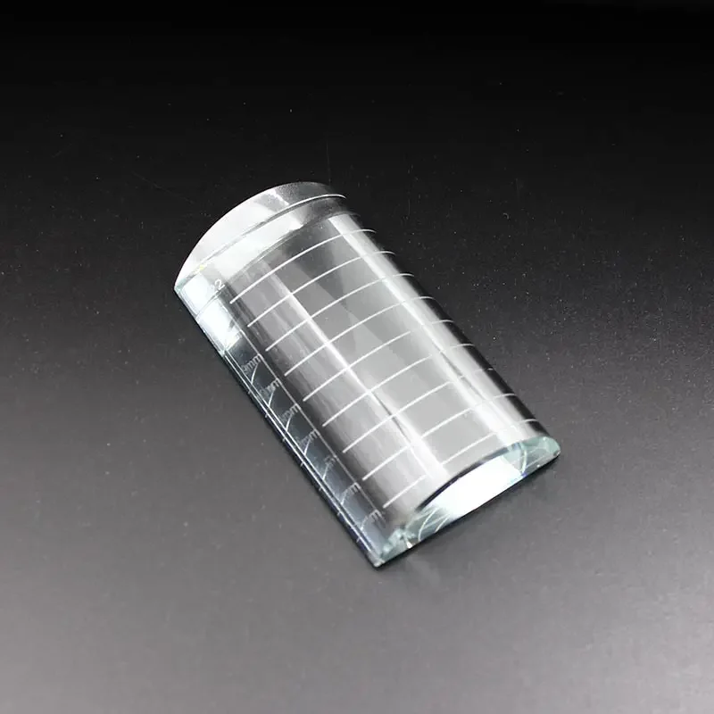 Neue U Bend Half Zylinder Form Falsche Wimpern Kristall Glas Stand Pad zum Aufnehmen der Wimpern Einfachere Wimpern Palette