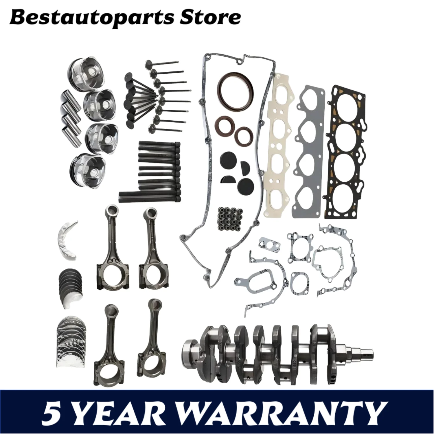 G4GC Motorüberholungsdichtungskolben-Umbausatz – Kurbelwelle für Hyundai Kia 2.0L 23110-23710 23510-23710 23410-23721 20920-23C30