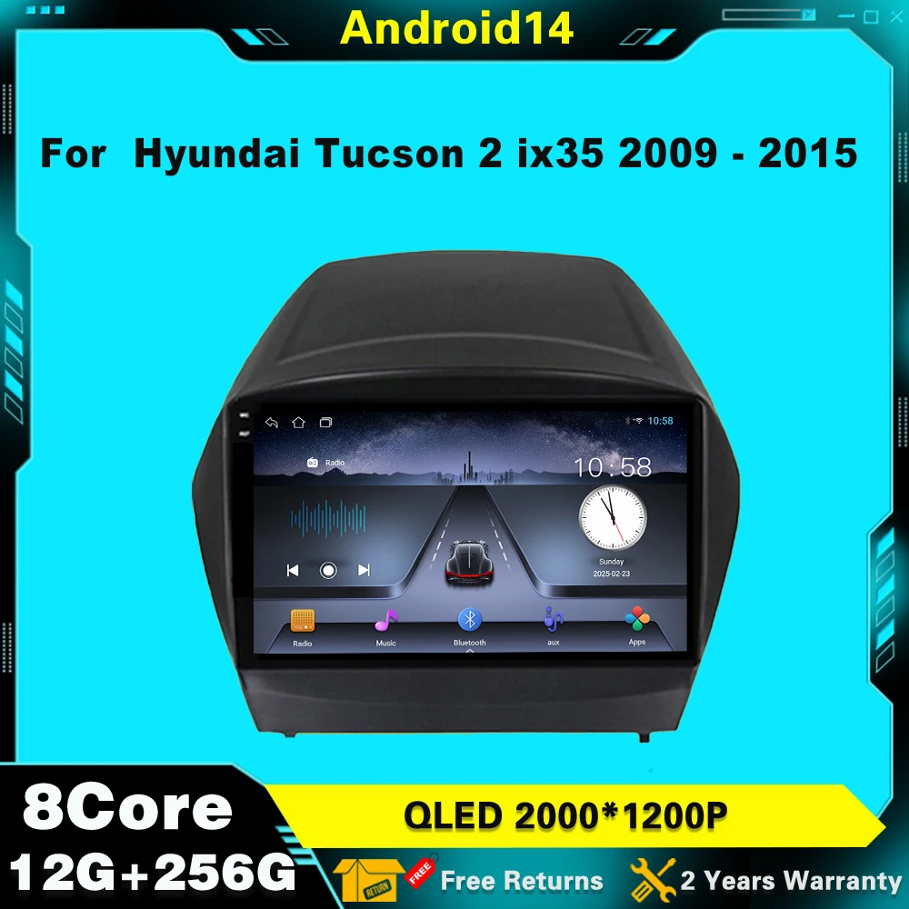 

For Hyundai Tucson 2 ix35 2009 - 2015 Car Radio Multimedia Stereo Player Carplay Navigation GPS WIFI No DVD 2din Rear Camera
