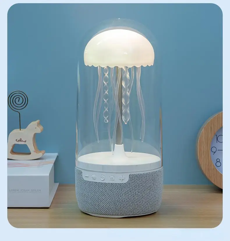 Creative Portable Colorful Jellyfish Lamp Bluetooth Speaker HiFi Stereo 3D Surround Subwoofer Sound System Smart Ornament