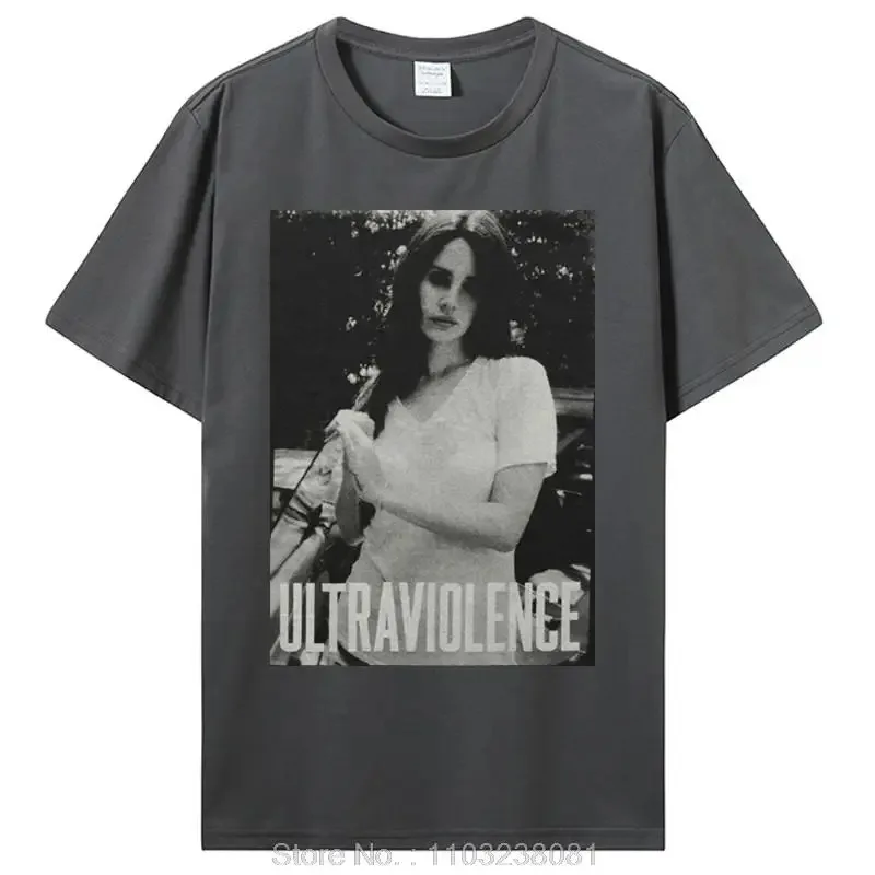 2024 Lana Del Rey Ultraviolence T Shirt Snow T-shirt Japanese Funny Gothic T Shirt Men Harajuku Aesthetic Cotton Tops Tees