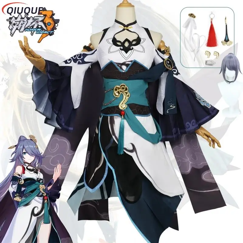 

Fu Hua Cosplay Honkai Impact 3 Cosplay Costume Wig Women Comic Con Role Play Clothes Halloween Carnival Party Outfits