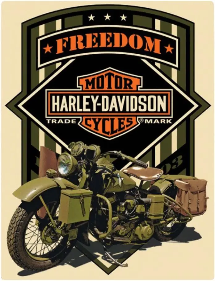 Freedom Green Military Embossed Tin Sign, 13 x 17 inches 2011351