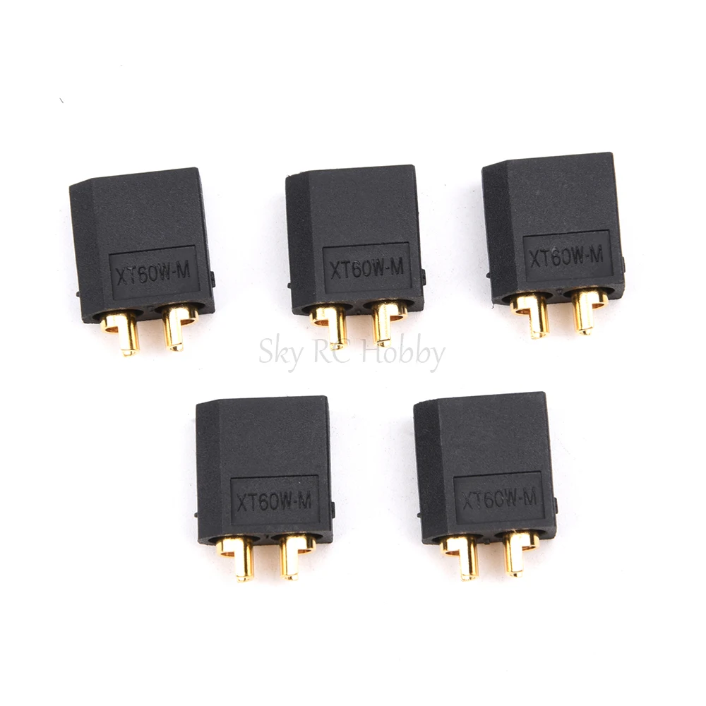 5/10Pcs Amass XT60 XT60W XT60EW Male Female Waterproof Plug Gold-Plated Bullet Connectors For RC Lipo Battery Aircraft Drone Car