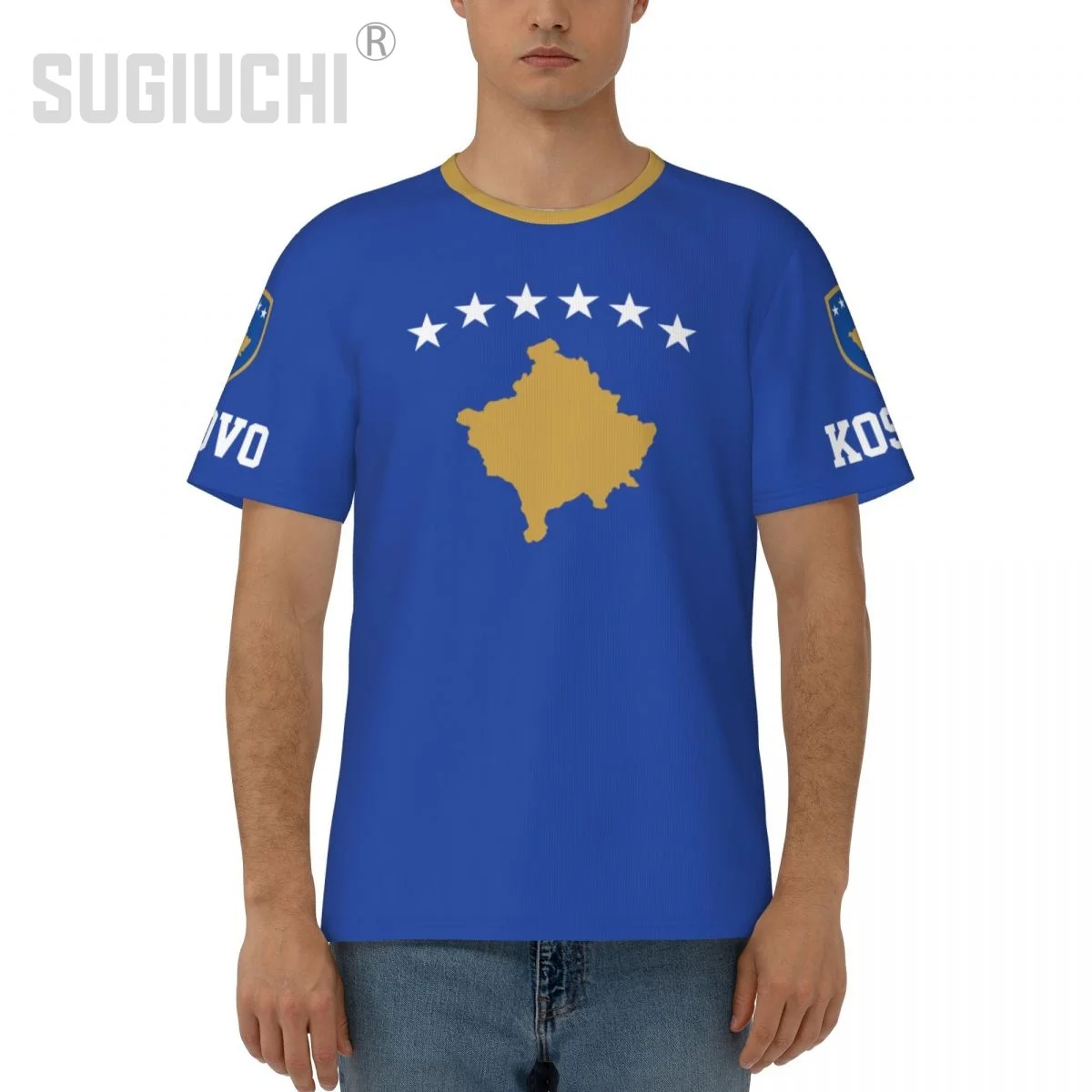 Unisex Nation T-shirt Kosovo Flag Kosovars T-shirts jersey For Men Women Soccer Football Fans Gifts Custom clothes tee