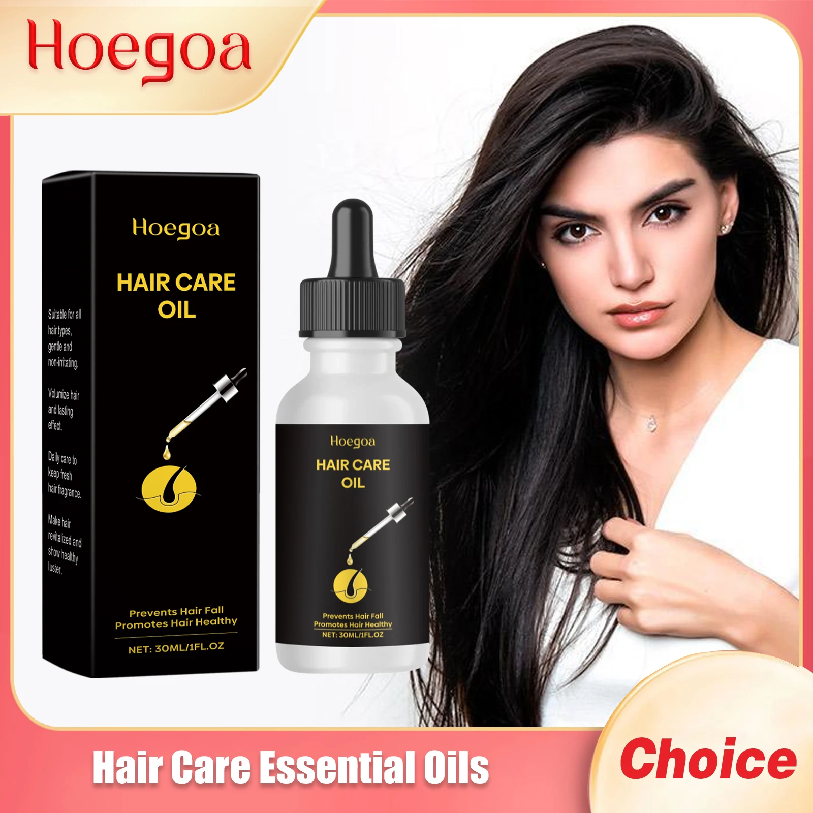

HOEGOA Hair Care Essential Oils Reduce Hairs Loss Promote Growth Increase Nutrition Nourish Scalp Hair Softening Regenerate Oil