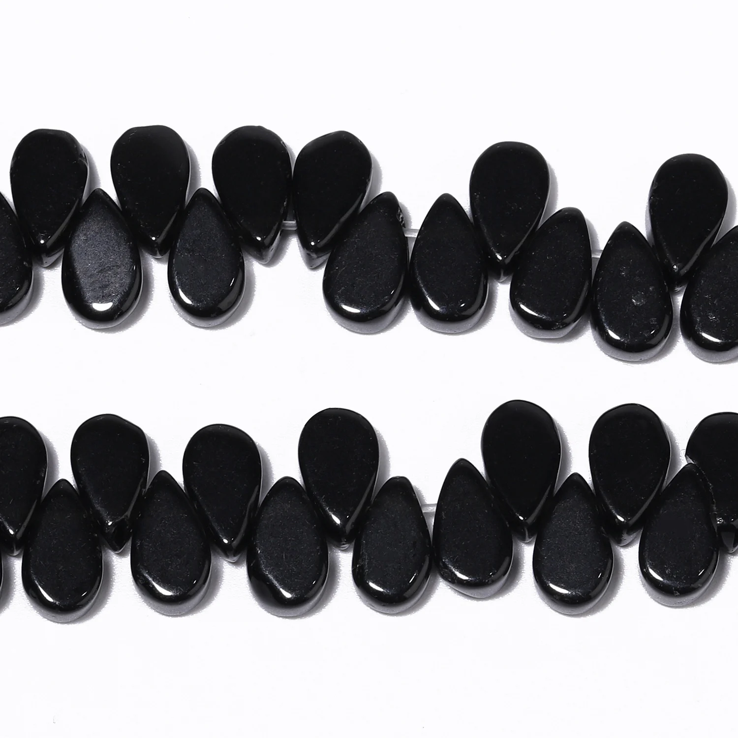 9x5.5mm Water Drop Shape Natural Black Onyx Stone Bead For DIY Jewelry Making Craft Necklace Bracelet Charms Pendant Accessories