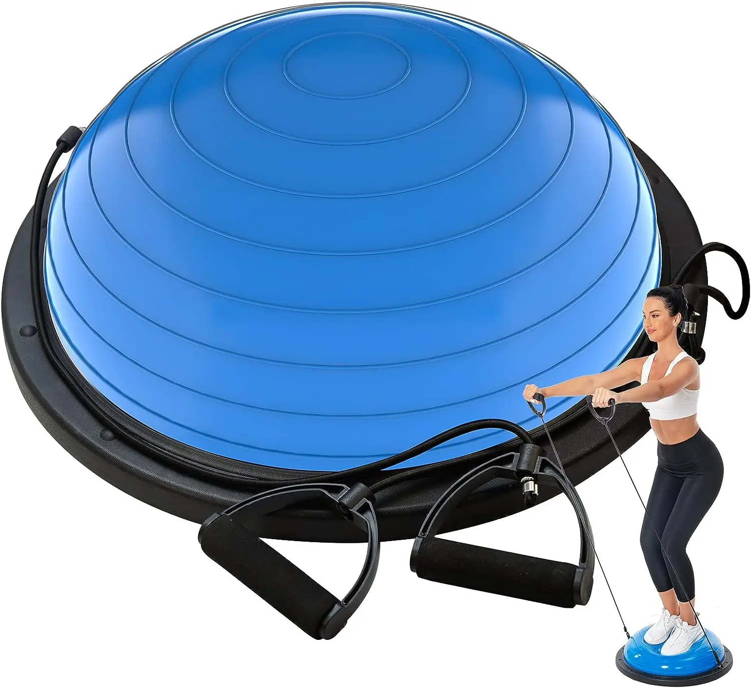 Eco-Friendly Pink Brown Half Yoga Ball for Girls Pilates Style Fitness Exercise & Massage Balance Balls Product Category Newly