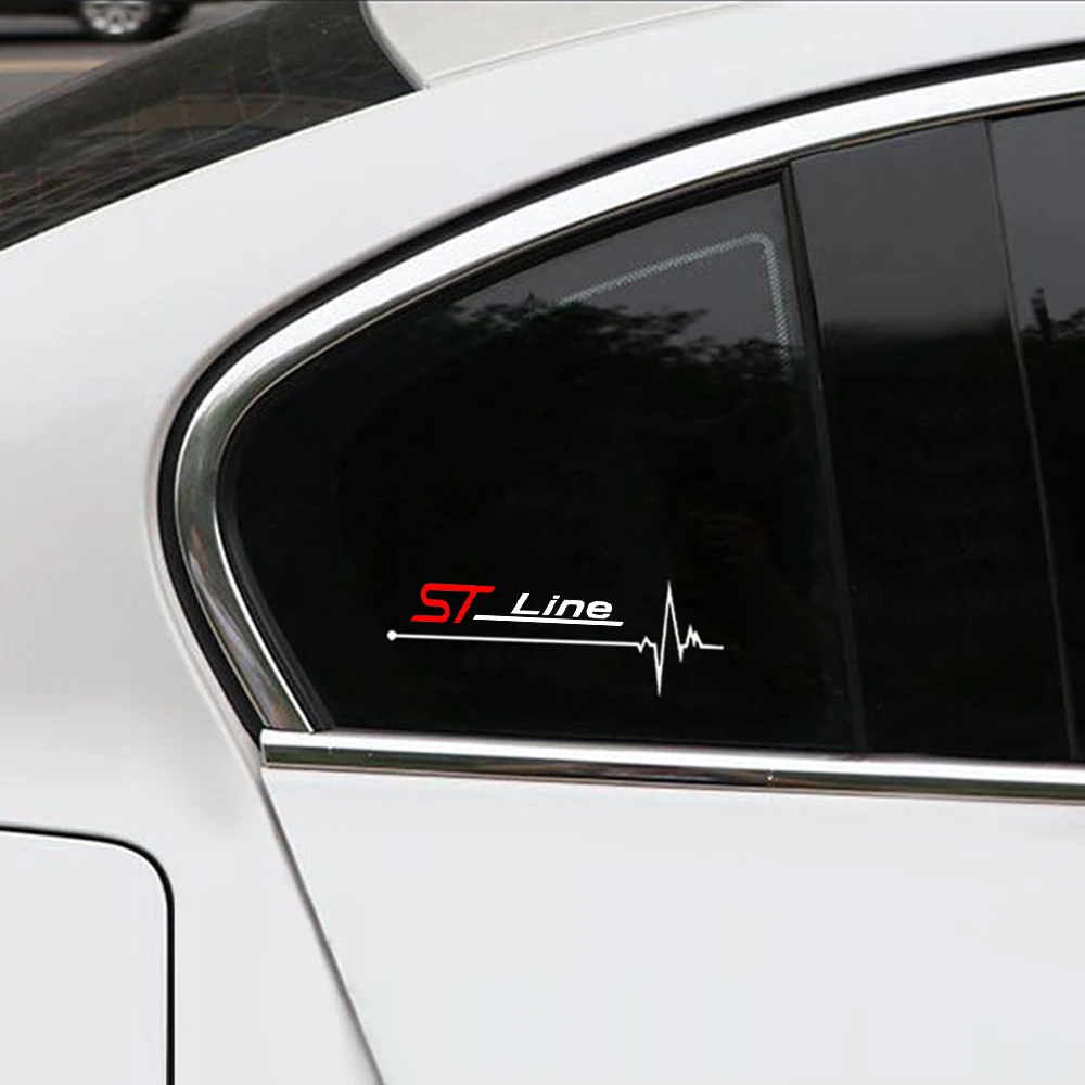 2pcs Car Side Window Stickers For Ford ST Focus Mk2 3 4 Edition Mondeo Fusion ST Line Vinyl Decals Decoration