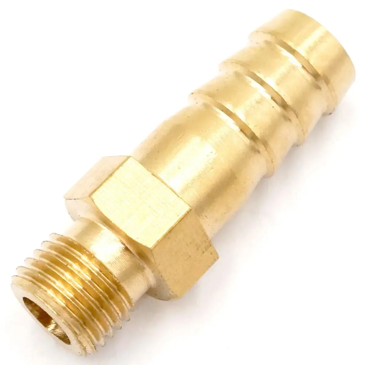 LOT 5 Hose Barb I/D 10mm - M10x1.5mm Male Thread Brass Tube Connector Barbed Fitting Fuel Gas Water