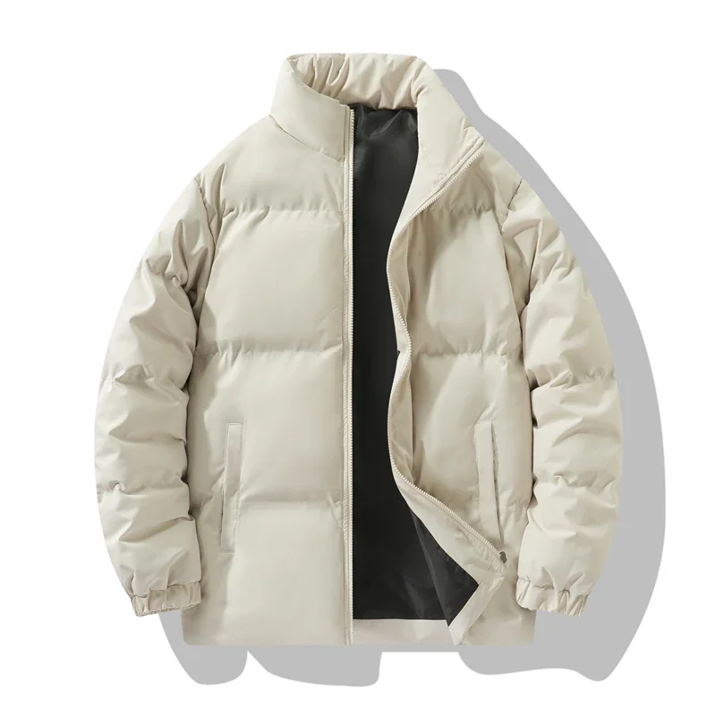 Athletic Breathable Insulated Puffer Jacket Hoodless Stand Collar Lightweight Warm Gym Training Sportswear Winter Top