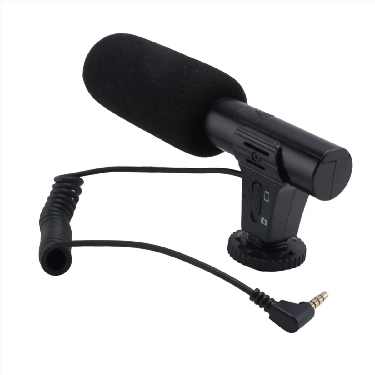 T24C KATTO Updated 3.5mm HD Video Recording Microphone Smart Noise Reduction Interview Mic for Mobile Phone/SLR Camera