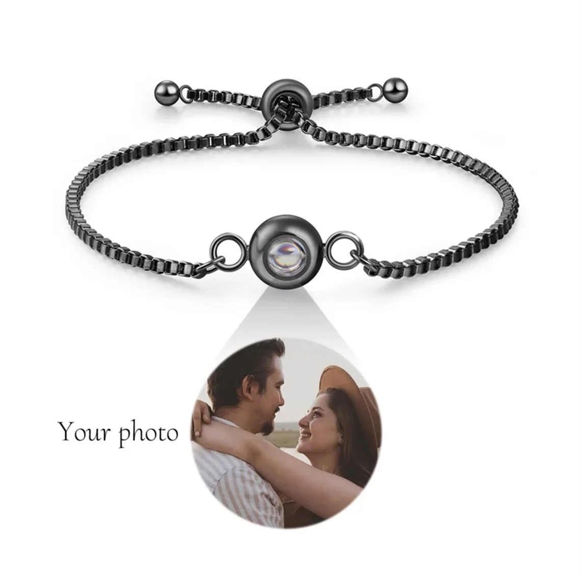 Personalized Projection Bracelet For Women Customized Picture Projection Bracelets Photo Stainless Steel Bracelet Jewelry Gifts