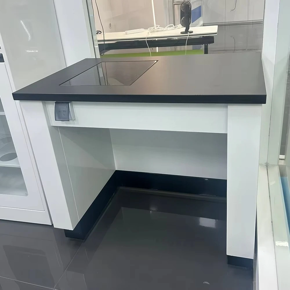 Durable Full Steel Construction Lab Workbench Acid Resistant Work Table Anti Vibration Balance Table with Granite Top