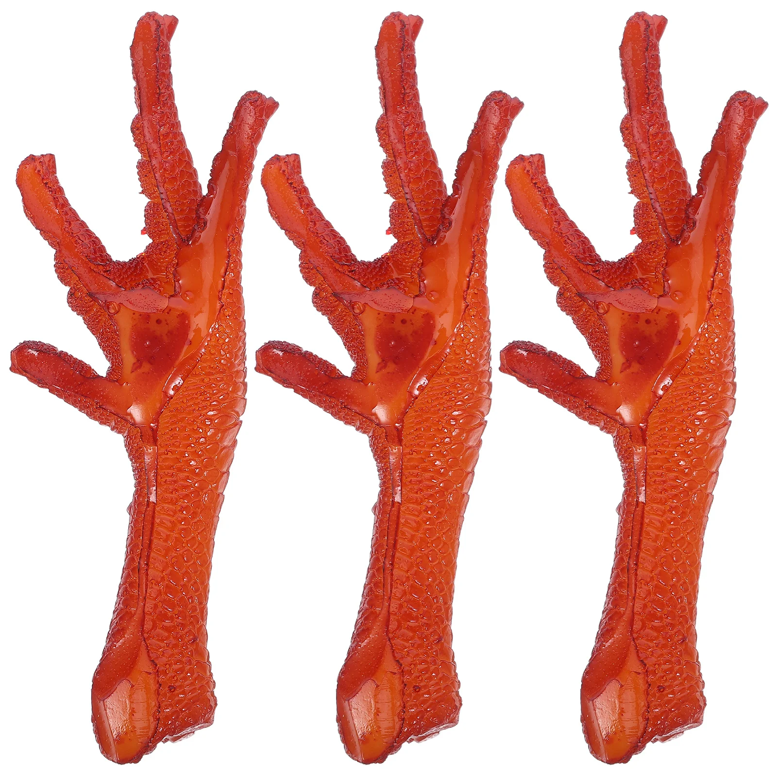 3 PCS Chicken Feet Prop Decoration Fake Food Photography Props Lifelike Artificial Model PVC for Shops