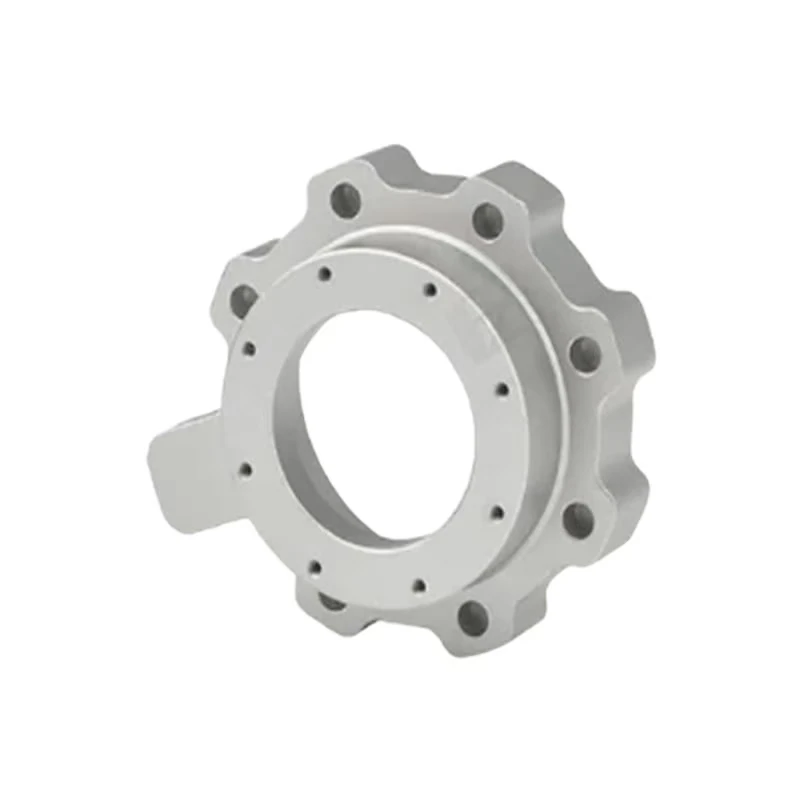 Aluminum alloy blue anodized CNC machined with toothed fastening ring Multi-purpose mechanical porous adjustment ring