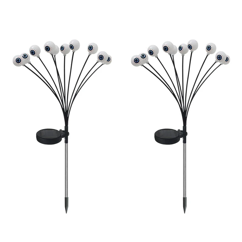 2 حزمة 20LED الشمسية هالوين مسار الضوء يتمايل بواسطة الرياح ، مقاوم للماء الشمسية هالوين حصة ضوء لحديقة ساحة الفناء دائم B