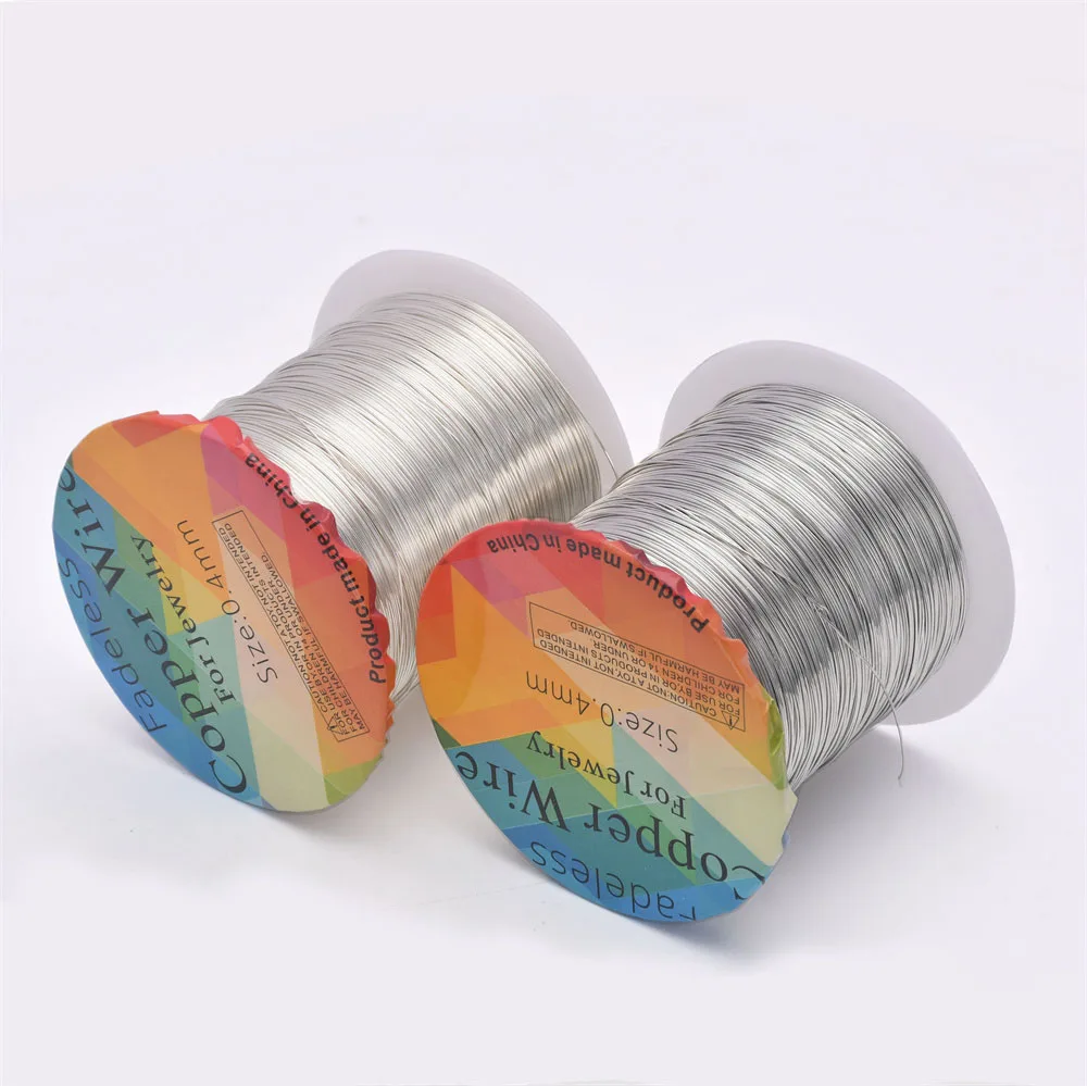 Solid Colorfast Copper Wire Tarnish-Resistant Beading Wire DIY Craft Jewelry Making Accessories 18 to 32 Gauge ( 32Ga/1969 ft )