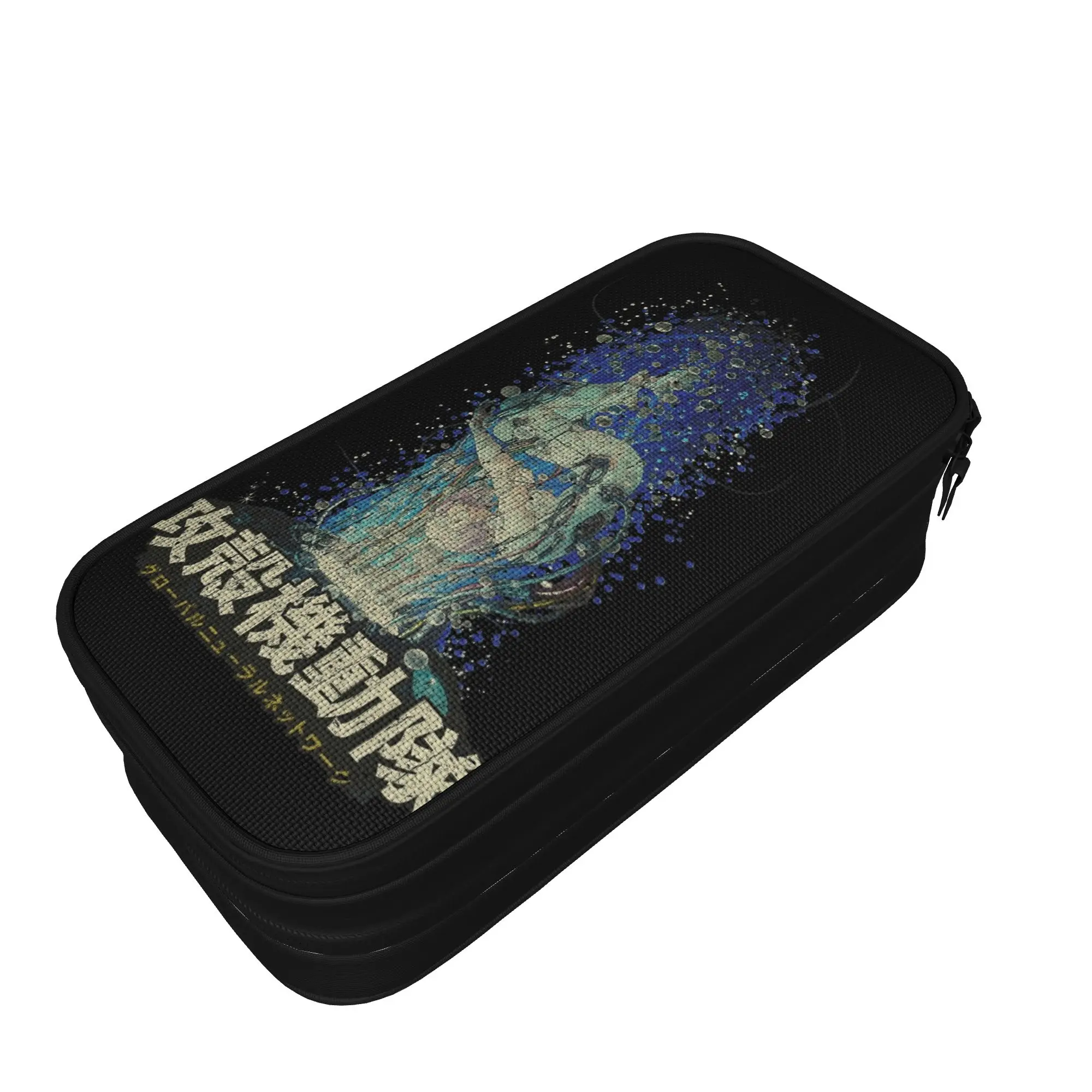 Fun Ghost in The Shell Pencil Case  Pencilcases Pen for Student Big Capacity Bags School Supplies Zipper Stationery