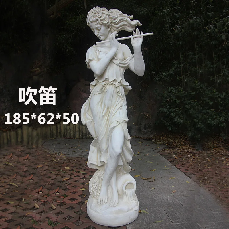 NONE Europäische Musikfigur Skulptur Engel vier Jahreszeiten Dame Innenhof Garten Bar Dekoration 5