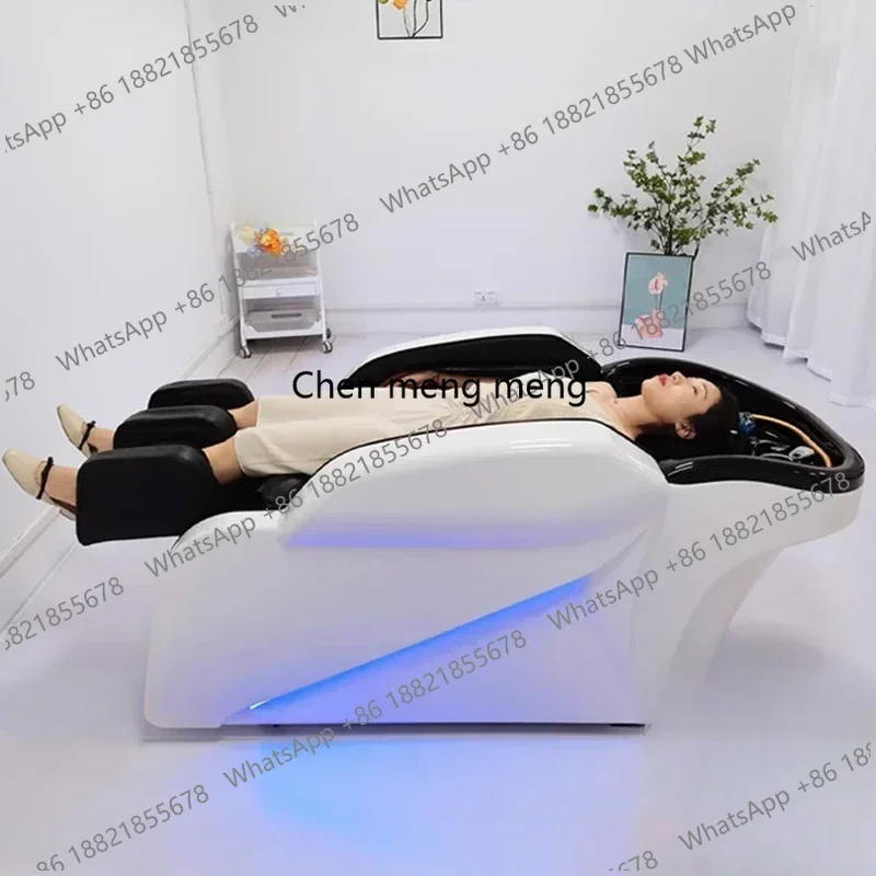 D80 High-end Ceramic Basin Shampoo Chairs Smart Massage Multifunction Shower Shampoo Chairs Salon Furniture Sillas De Shampoo