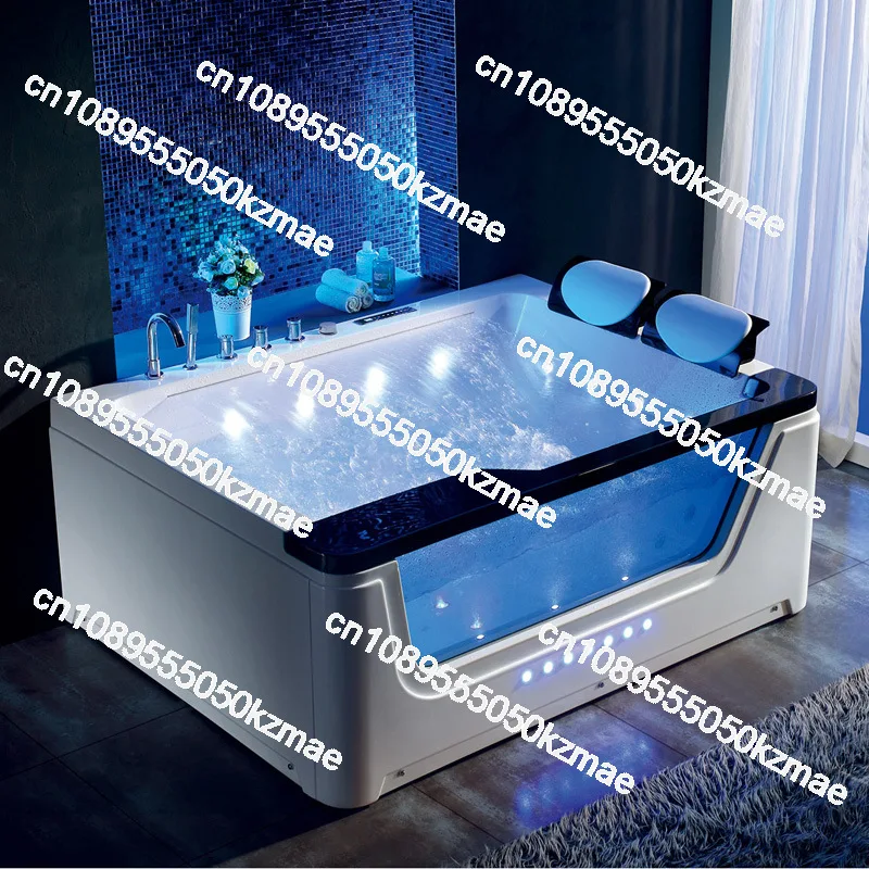 2-Person Acrylic Luxury Massage Free Standing Whirlpool Indoor Jacuzz Bathtub