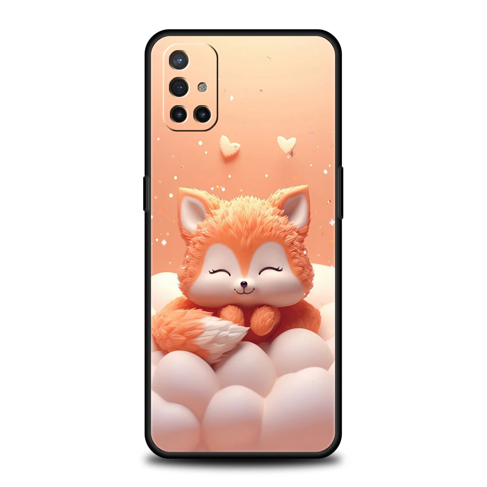 Cute Animal Fox Phone Case For Oneplus 10T 11 R10 Nord N100 N200 N10 10 7 8 9 7T 8T 9R 9RT CE 2 Z Pro 5G Soft TPU Cover Capa Bag