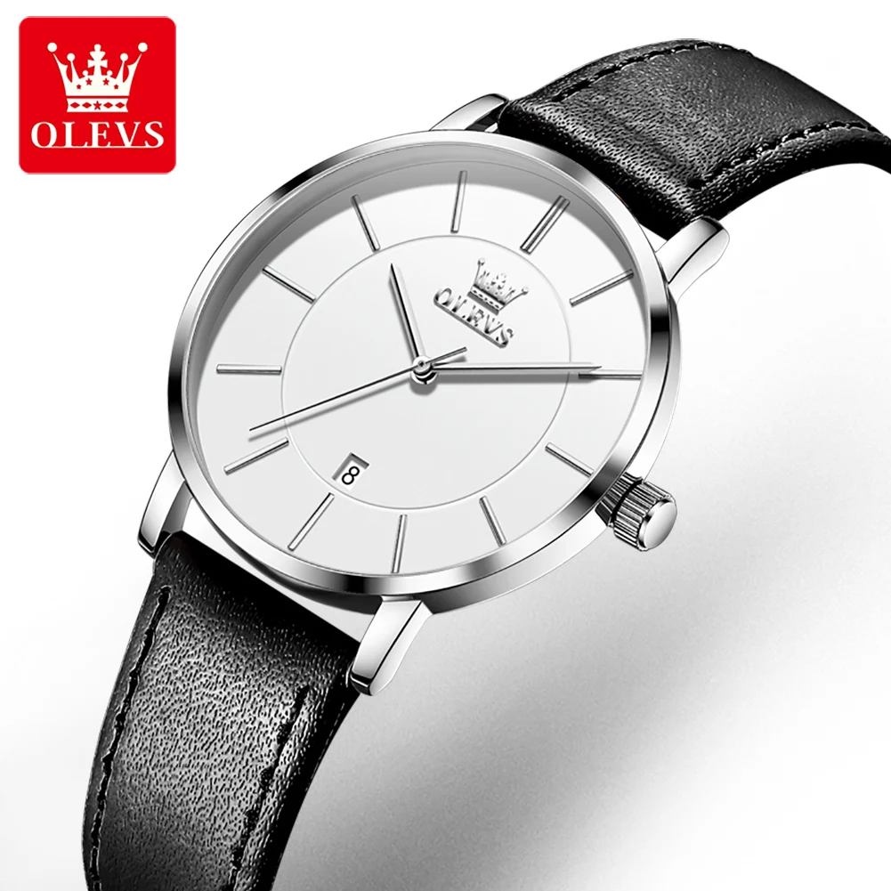 OLEVS الأصلي جديد بسيط امرأة ساعة حزام من الجلد مقاوم للماء السيدات ساعة اليد تاريخ أنيق كوارتز ساعات نسائية Reloj Mujer #3