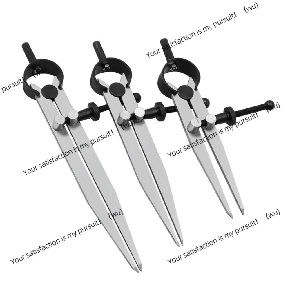 S/M/L Adjustable Lockable Steel Divider Wing Leather Compass Spacing Gauge Drawing Wire Edge Holder DIY Cattle Leather Tools