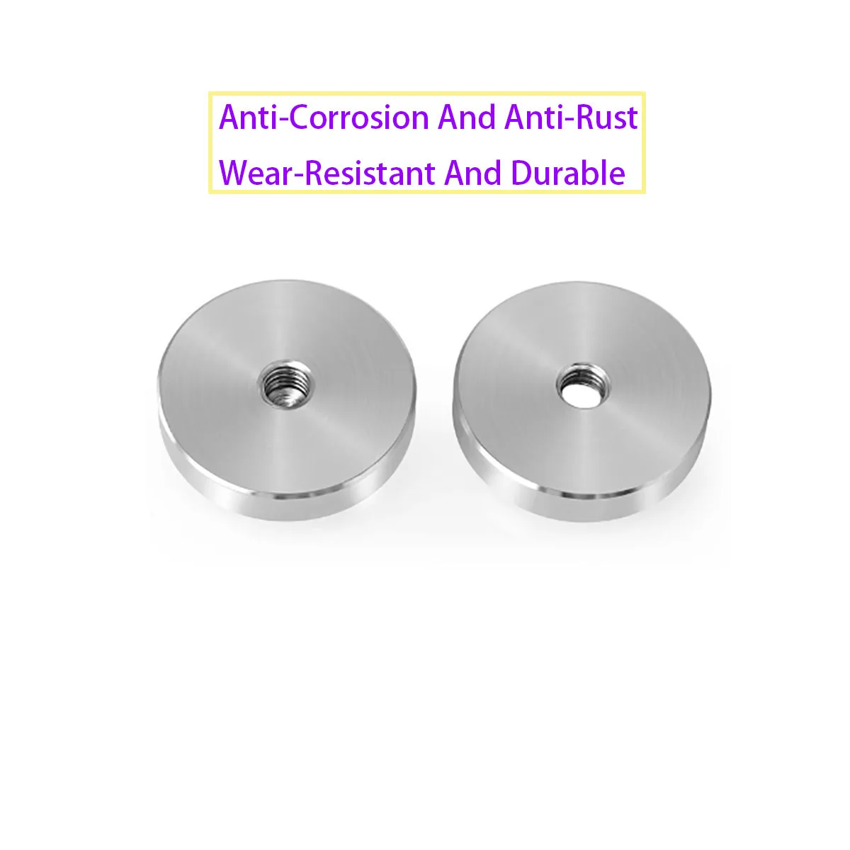M6 M8 M10 Thread Circular Glass Table Disc Top Adapter Hardware Diameter 30/40/50/60mm