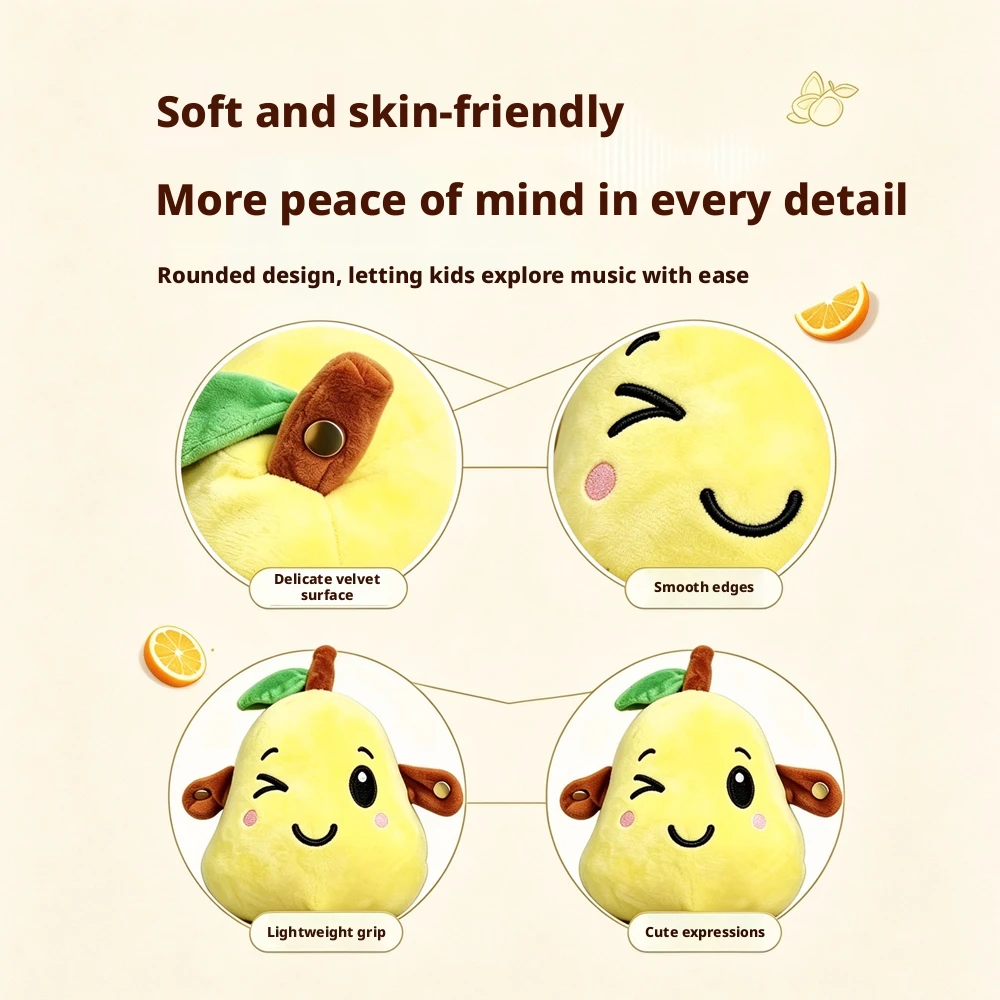 Popular Body Rhythm Doll, Induction Rhythm Sing Fruit Plush Toy, Early Education Plush Christmas Gift