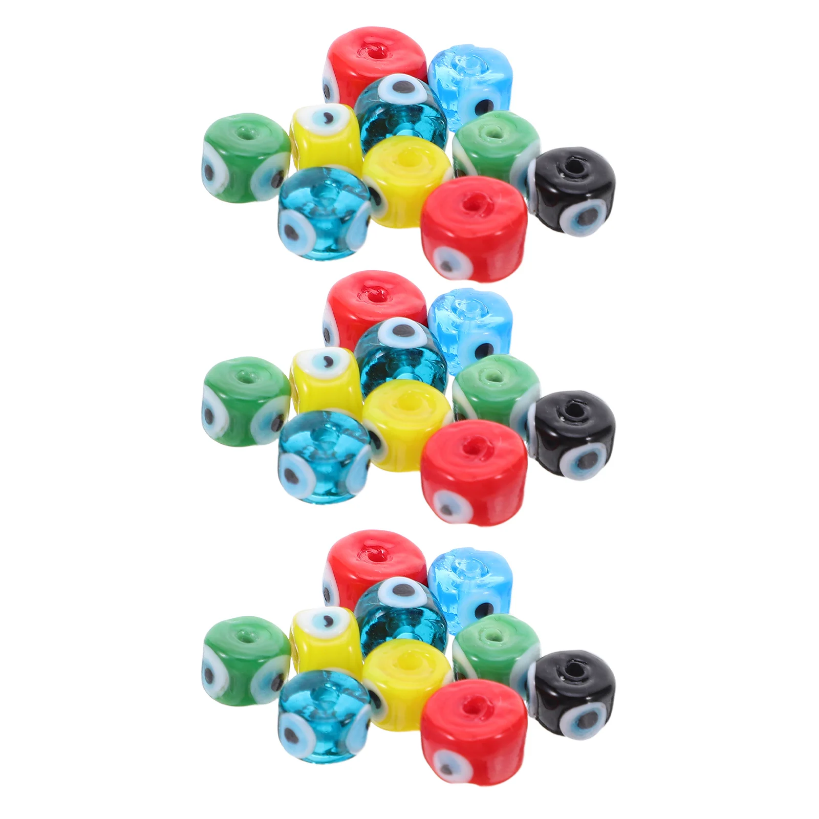 30 قطعة الصقيل المسطح عين الشر الخرز لصنع المجوهرات سوار ذاتي الصنع الخرز سوار ذاتي الصنع قلادة المفاتيح الاكسسوارات الحرفية #2